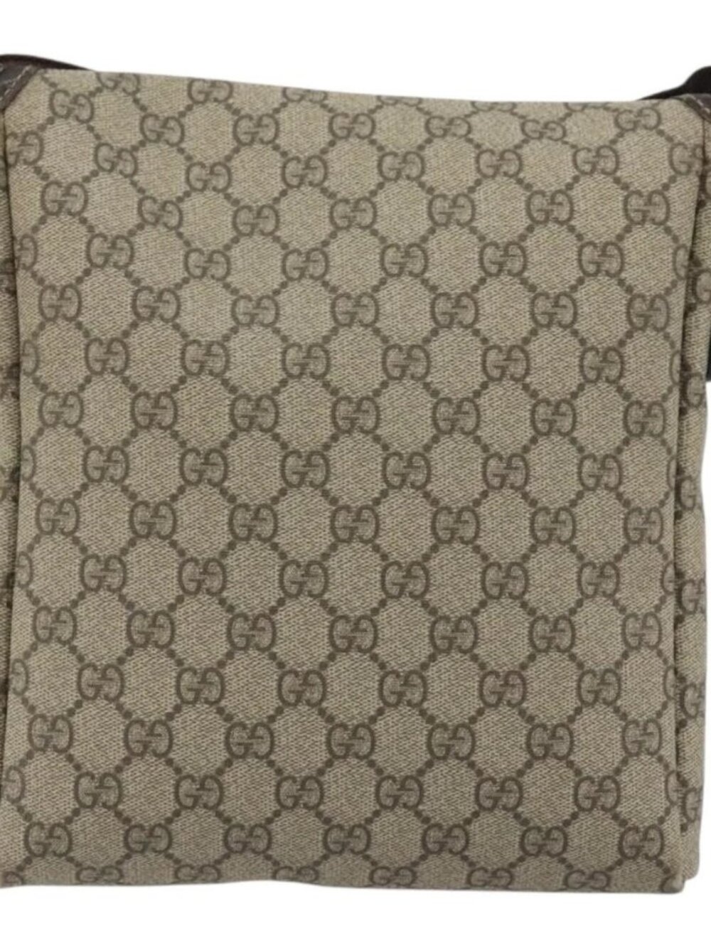 GUCCI GG Supreme Shoulder Bag PVC Beige Gold Auth 175441 - Picture 3 of 16